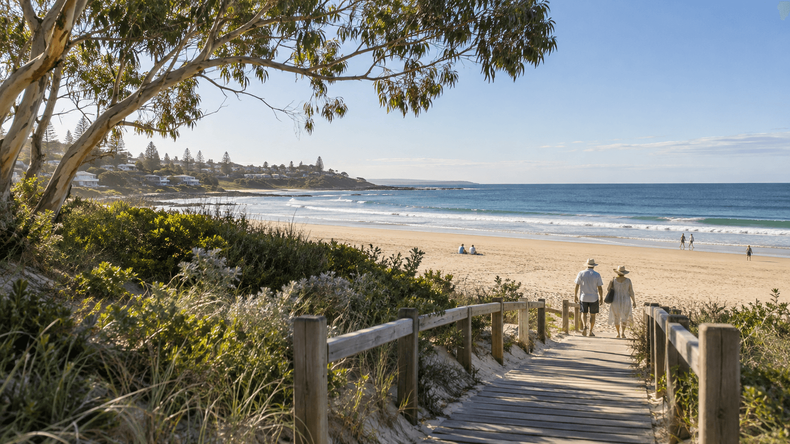 AI-generated illustration of a summer coastal landscape inspired by New South Wales